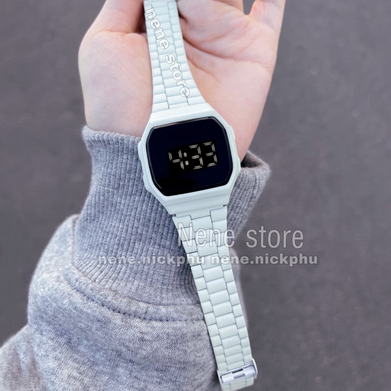 Đồng hồ nam, nữ a168-CU unisex dây sắt kiểu dáng sang trọng dành cho học sinh