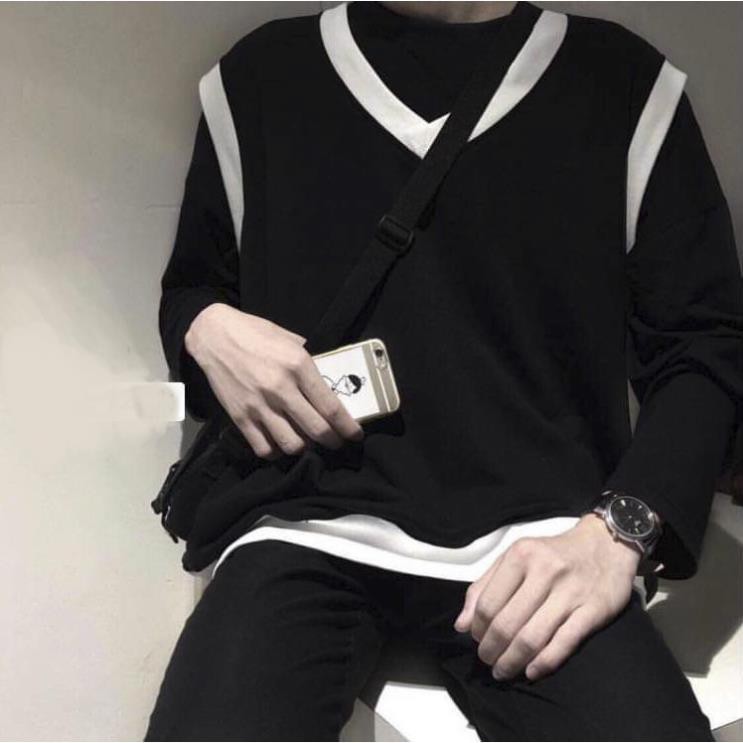 (BIGSIZE 3XL) Áo Gile Unisex Cổ V Đơn Giản Phong Cách Ulzzang Hàn Quốc, Form Rộng Cho Nam và Nữ  ྇