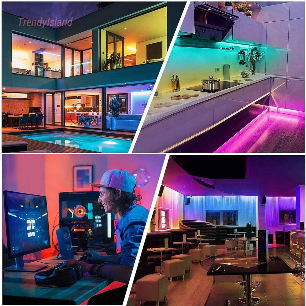 FLEXIBLE Cuộn Dây Đèn Led 3528 Rgb Kèm Điều Khiển Từ Xa