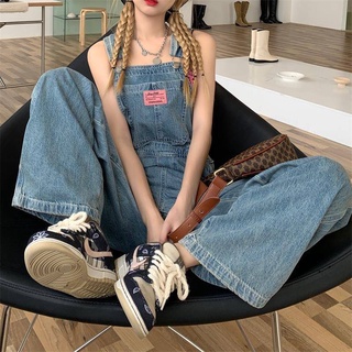 [Sẵn] Yếm Quần Jean Bò Denim Ống Rộng Suông 2 Dây Bản To Lưng Cạp Cao Có Thể Điều Chỉnh Đồ Cặp Đôi Bạn Thân Chali YQ003