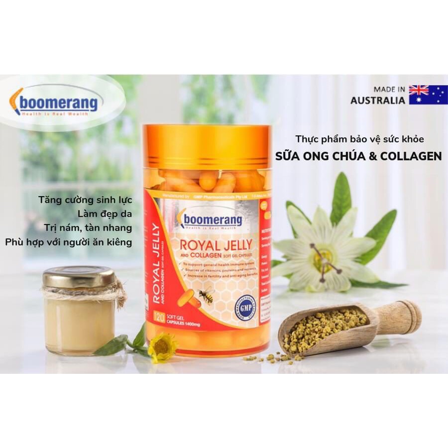 Viên uống sữa ong chúa Royal Collagen Boomerang 360V