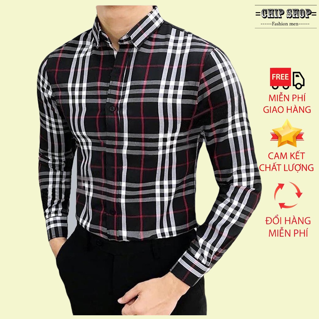 Áo Sơ Mi Nam Kẻ Sọc Siêu Đẹp Nam Tính Thanh Lịch Sang Trọng ( BBR )