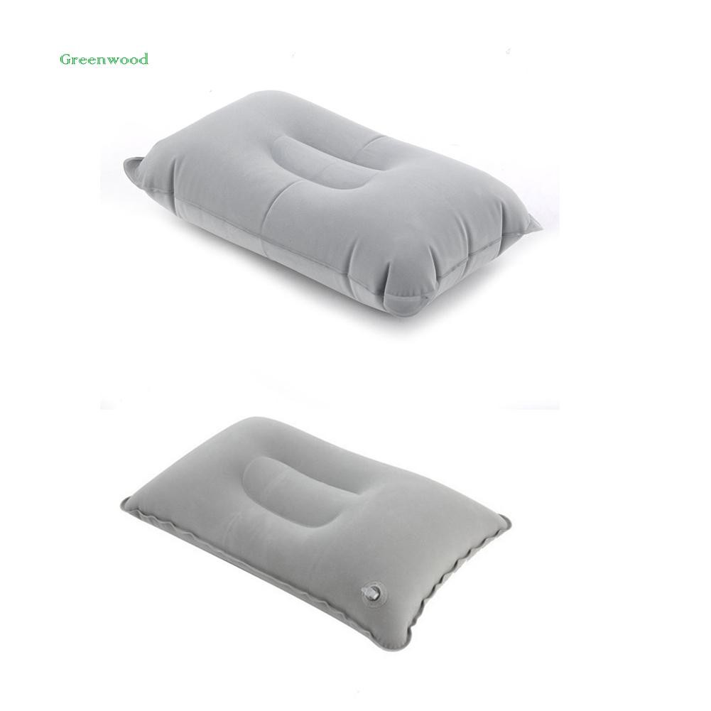 Green❤ Portable Air Inflatable Pillow PVC Rectangle Cushion for Outdoor Camping Travel