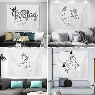 Tấm vải treo tường trang trí thiết kế đơn giản