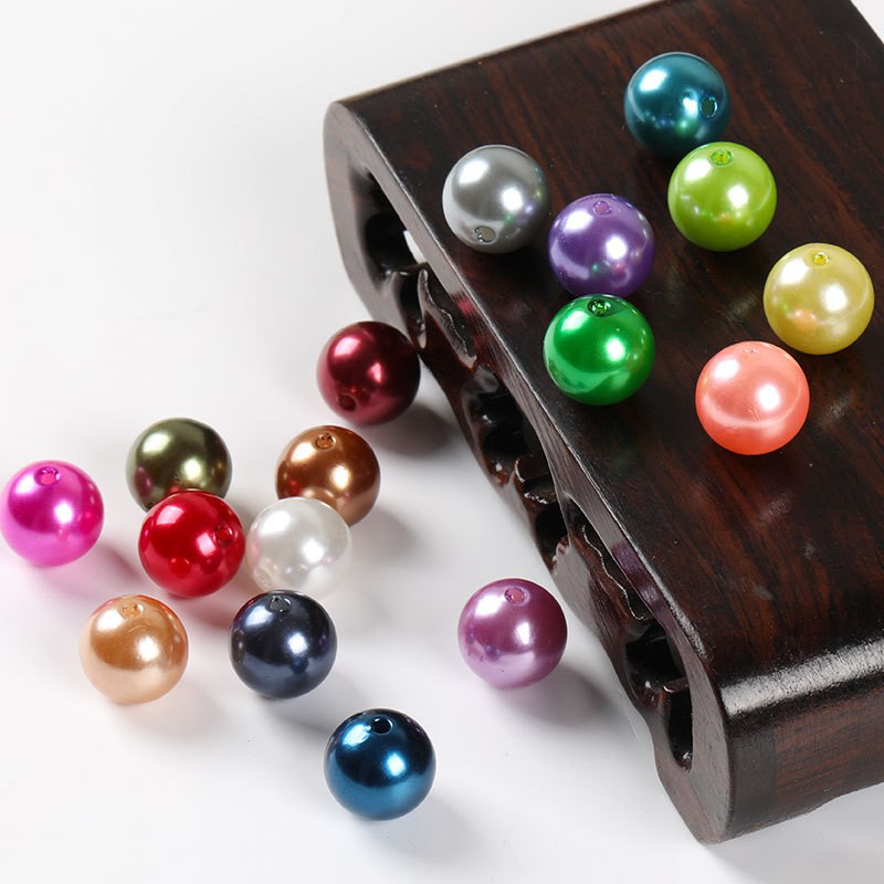 500 Hạt Giả Ngọc Trai 6mm nhiều màu Phủ Nhũ Trang trí Thủ công Tiện dụng