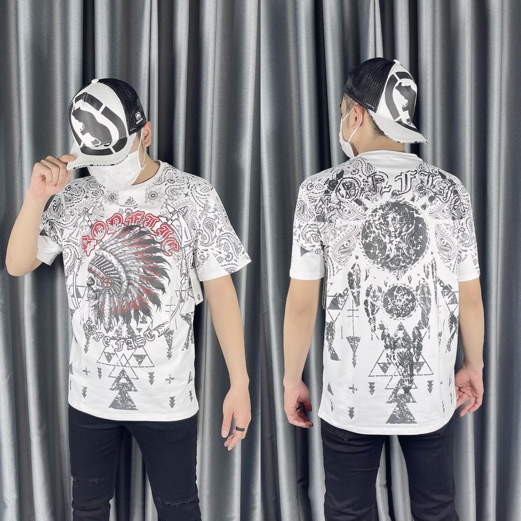 Áo thun Affliction họa tiết cao cấp chất liệu vải cotton form unisex dành cho nam và nữ