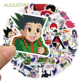 AUGUSTINE DIY HUNTERXHUNTER Stickers for Suitcase Laptop Helmet Journal Stationery Stickers Anime Graffiti Stickers Decor Decals 50Pcs Waterproof Japan Cartoon Accessories Comic Anime Decals