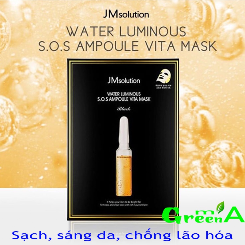 Mặt Nạ JMSOLUTION Vita [MIẾNG LẺ] Cấp Nước Nhanh Chóng Cho Da JM Solution Water Luminous S.O.S Ampoule Vita Mask 30ml