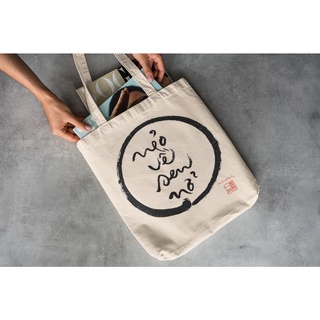 Túi vải bố, vải canvas cao cấp thư pháp thiền sư thích nhất hạnh