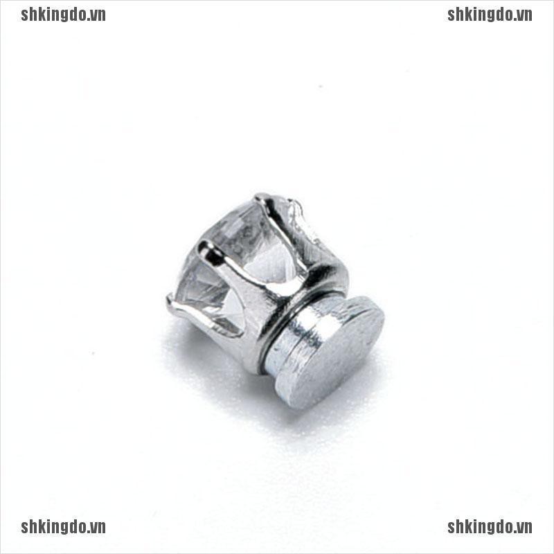 1 Đôi Bông Tai Nam Châm Đính Pha Lê Đen Cho Nam Và Nữ