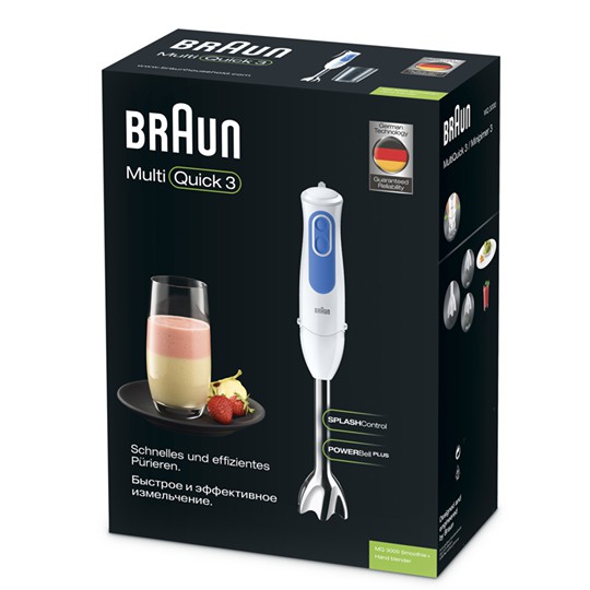 Máy xay cầm tay Braun MQ3000+ Smoothie đầu xay inox - Công suất 700W - Bảo hành 1 đổi 1 trong vòng 2 năm