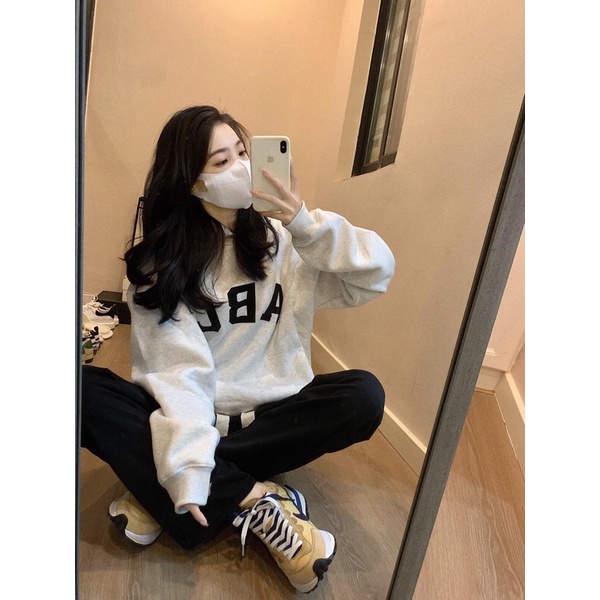 Áo hoodie nỉ thêu chữ ABC phong cách basic dễ phối đồ dễ mặc | BigBuy360 - bigbuy360.vn