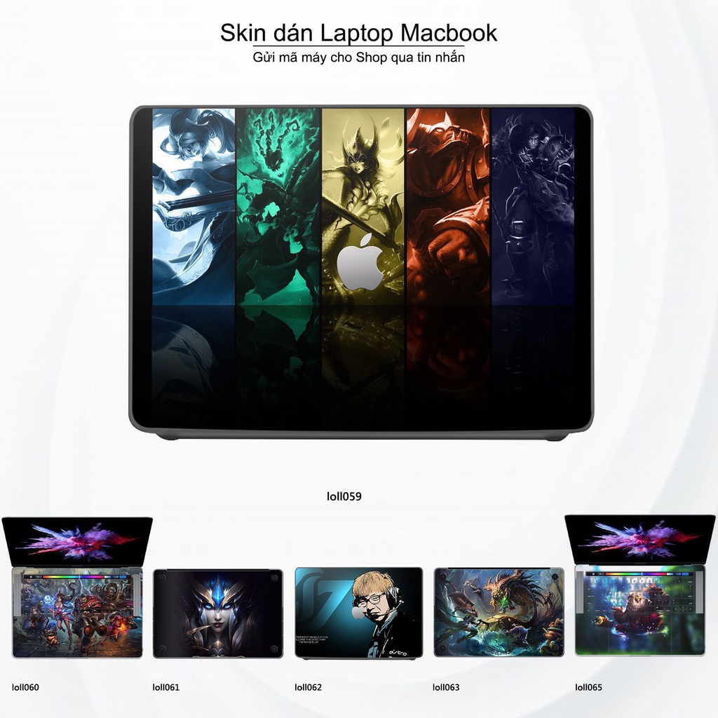 Skin dán Macbook mẫu Liên Minh Huyền Thoại (đã cắt sẵn, inbox mã máy cho shop)