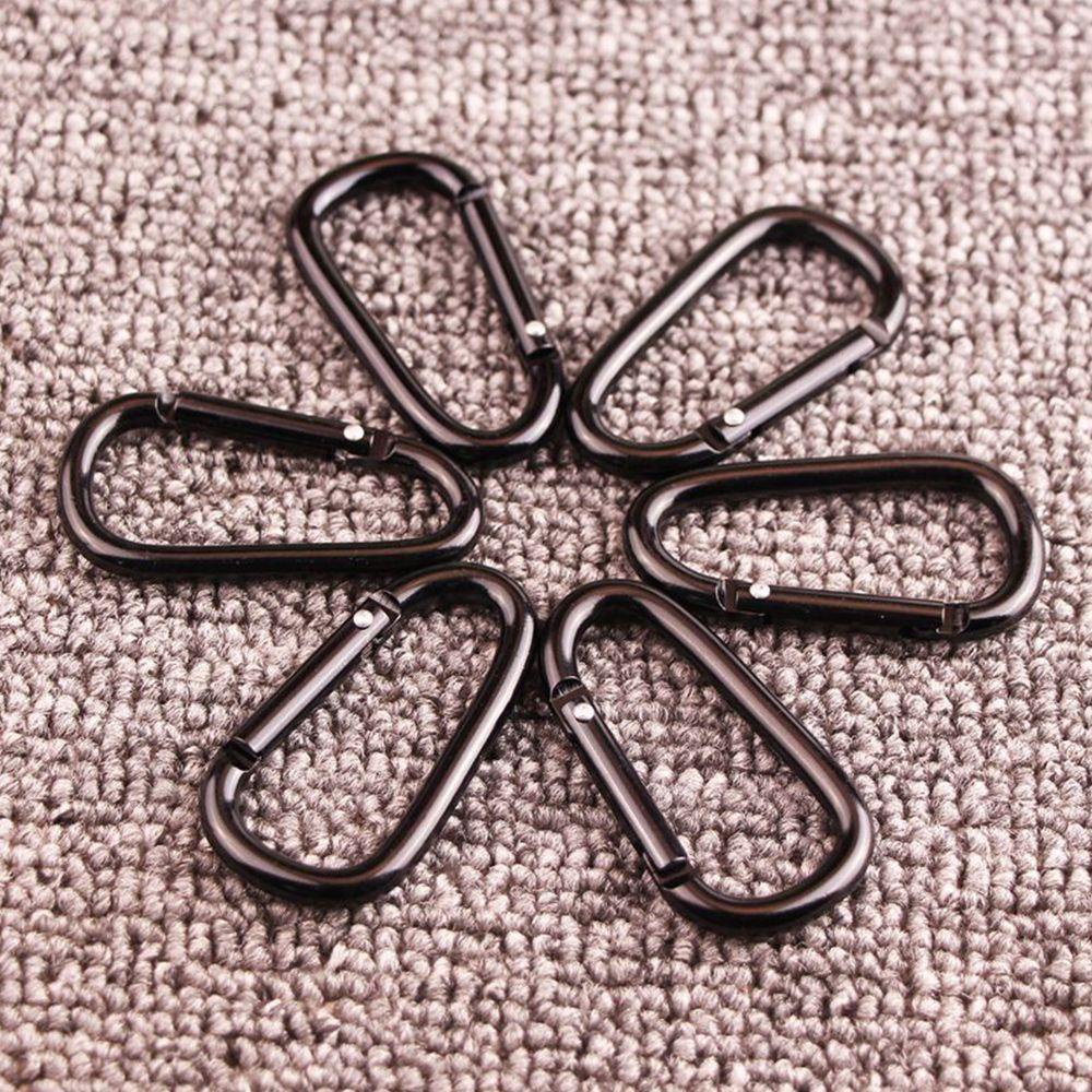 LET Set 10 / 20 Móc Khóa Leo Núi Bằng Hợp Kim Nhôm Màu Đen