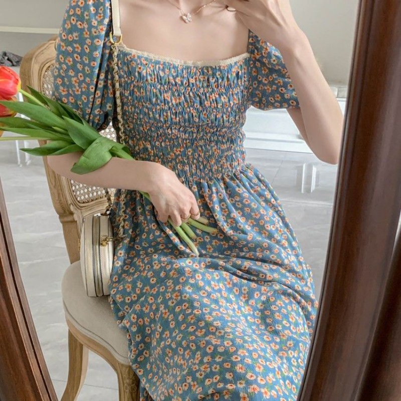 Đầm Maxi Dáng Ôm In Hoa Kiểu Hàn Quốc Thời Trang Mùa Hè Cho Nữ