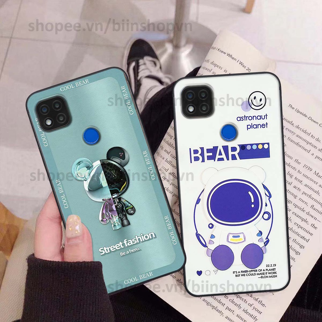 Ốp Xiaomi Redmi 9C hình gấu bear brick đẹp độc lạ, thời trang, cá tính
