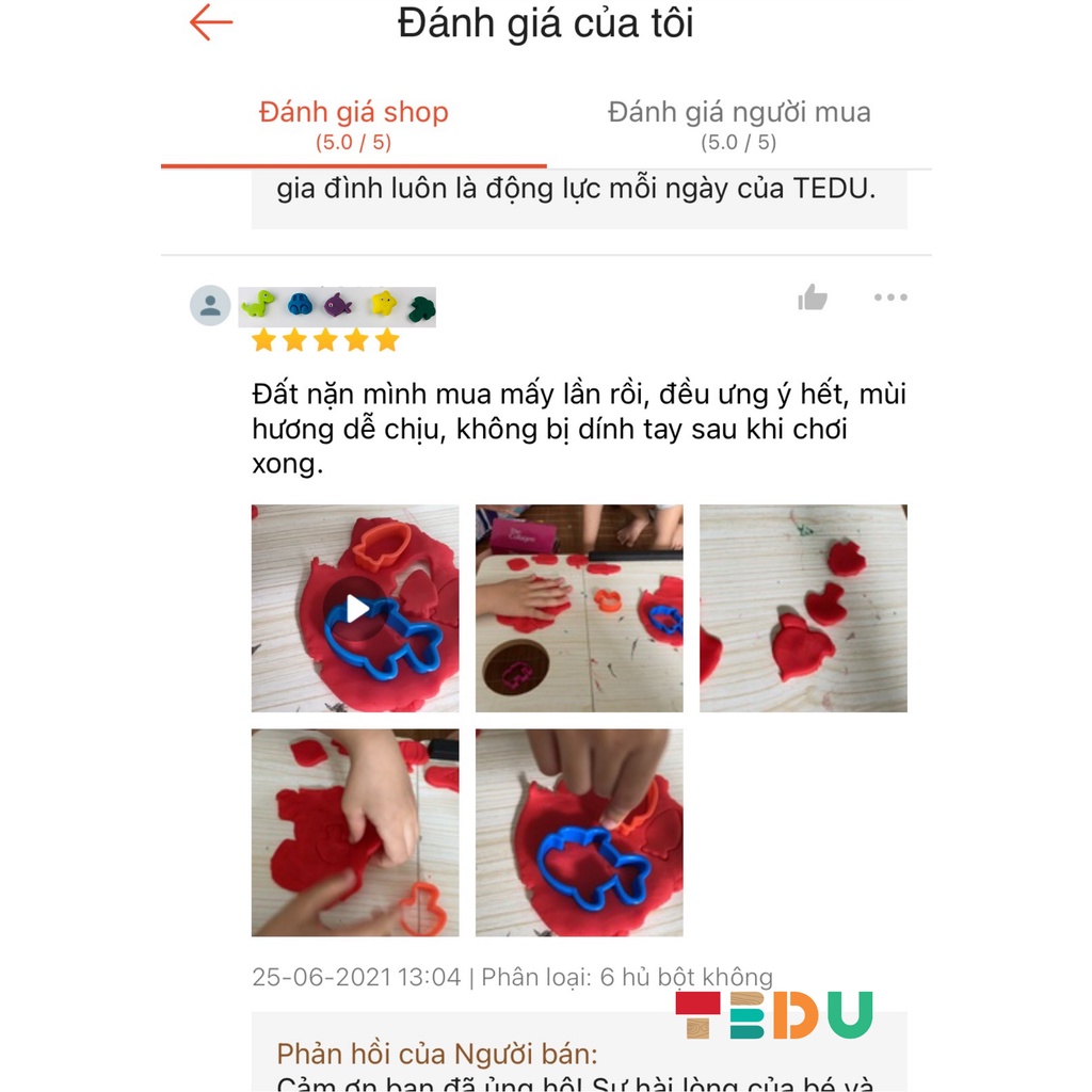 Bột nặn đất nặn an toàn TEDU combo Noel quà tặng Giáng sinh - Khuôn ấn cắt