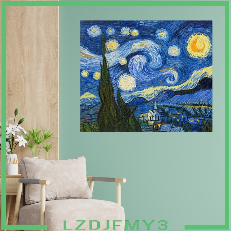 [giá giới hạn]] Van Gogh Starry Night 5D Diamond Painting Kits Craft Cross Stitch 62x50cm
