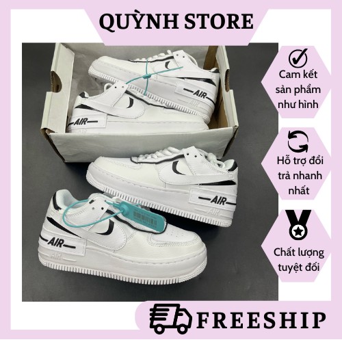 (FREESHIP+ẢNH THẬT) Giày AF1 Shadow trắng viền đen