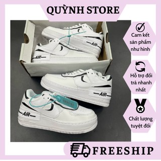 Giày AF1 Shadow trắng viền đen