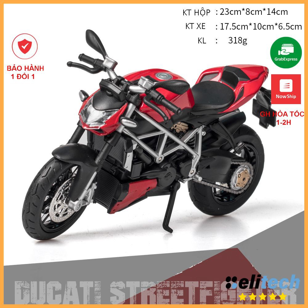 Xe mô hình moto Ducati Streetfighter tỉ lệ 1:12  hãng H1toys