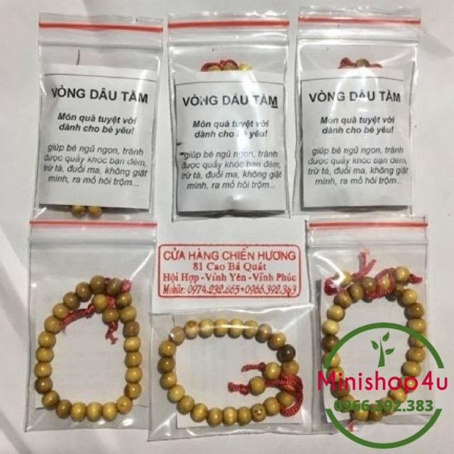 Vòng dâu tằm đựng túi zip kèm phiếu ghi công dụng 100% hạt dâu