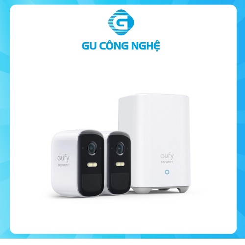 eufyCam 2C Pro, camera ngoài trời dùng Pin, chất lượng 2K, hỗ trợ HomeKit