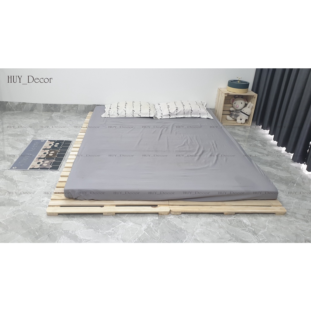 Giường Pallet 1m8x2m  Gỗ Thông Gấp Gọn Cho Homestay