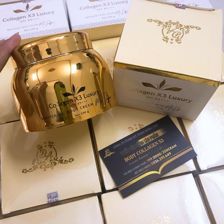 [CHÍNH HÃNG] Combo Kem Body Kích Trắng Tắm Trắng Collagen X3 Luxury Mỹ Phẩm Đông Anh