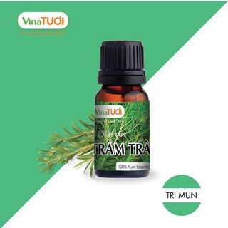 Tinh dầu Tràm Trà Tea Tree Oil Nguyên Chất Vina Tươi 10ml Trị Mụn Cấp Tốc - Kháng Viêm, Kháng Khuẩn