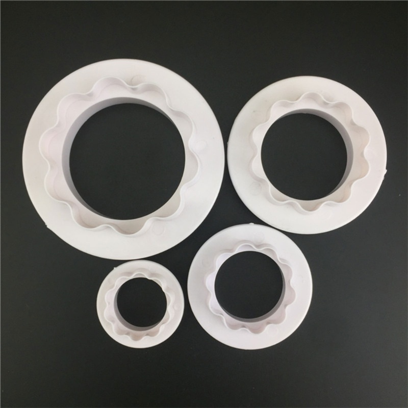 Con Dấu Silicone Nhấn Tay Tạo Hình Bánh Quy / Hoa Xinh Xắn