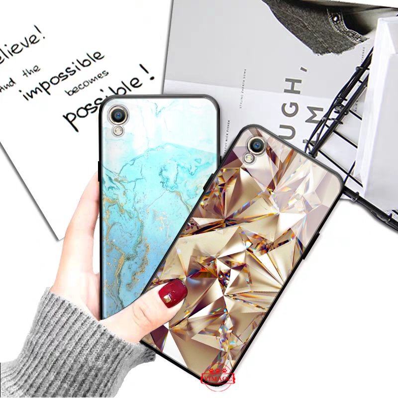 Ốp điện thoại kính cường lực hình đá hoa cương cho Oppo A37 A3S A5 A39 A7 A5S A77 F5 F9 F11 Pro | BigBuy360 - bigbuy360.vn