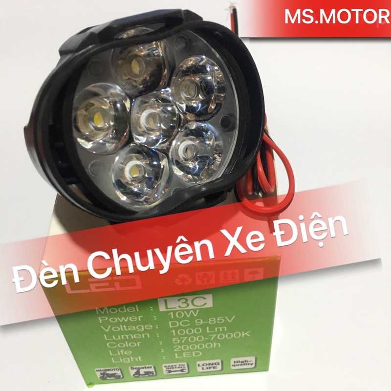 ĐÈN TRỢ SÁNG XE MÁY L5 6 LED LẮP XE MÁY - XE ĐẠP ĐIỆN / MS.MOTOR