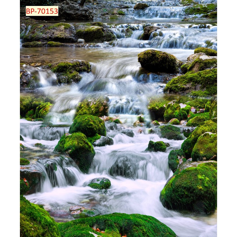 Tranh 3d thác nước chảy trong lành thác nước cao, hùng vĩ và đẹp vào bậc nhất