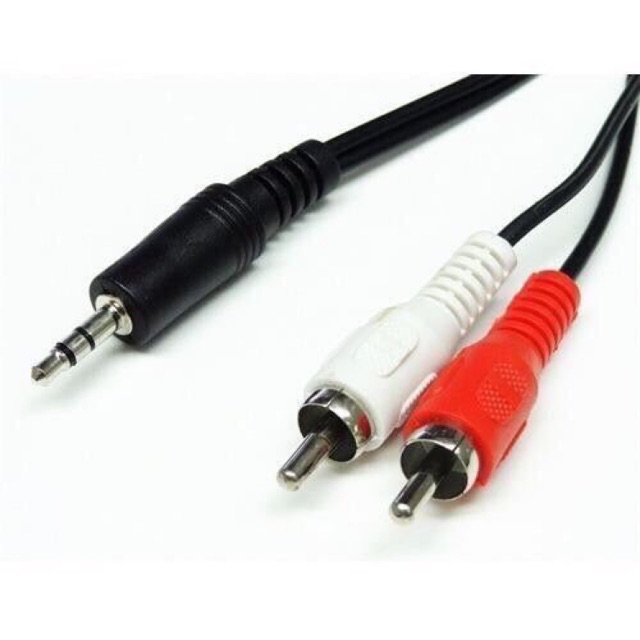 Dây cáp loa 3.5mm to AV 2 RCA Audio Cáp chuyển đổi từ cổng Jack 3.5 mm sang cổng AV