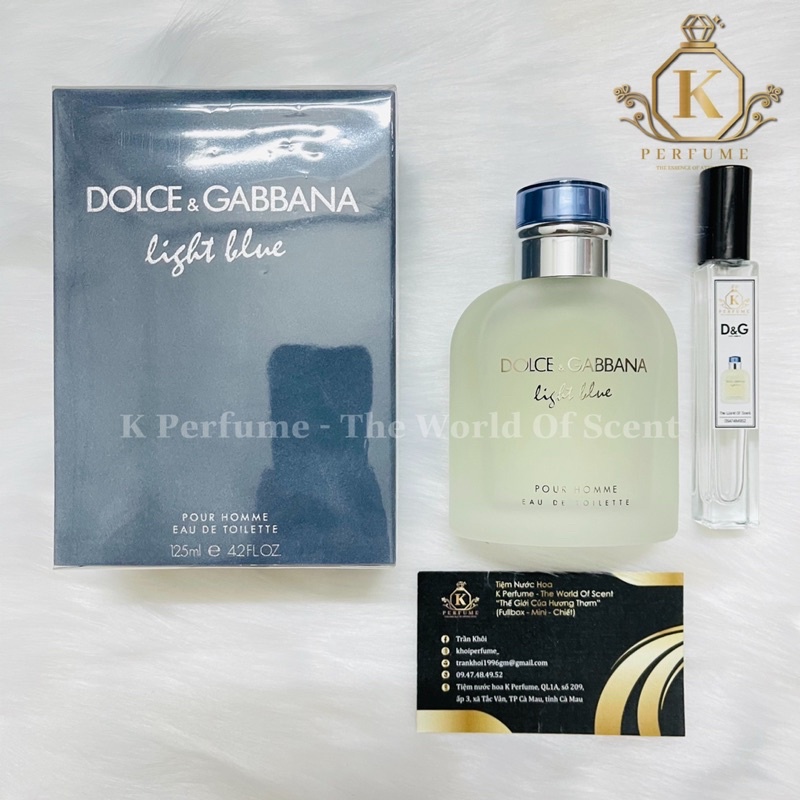 [K Perfume Chính Hãng] Nước Hoa Nam D&G Light Blue Pour Homme