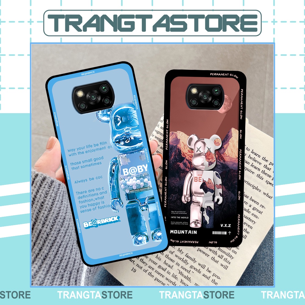 Ốp Xiaomi Poco X3 / Poco X3 Pro in hình gấu Bearbrick,Mountain,xanh,đen,đỏ giá rẻ
