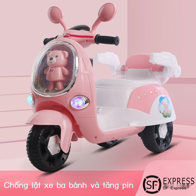 ♀Xe điều khiển từ xa đôi đồ chơi trẻ em kích thước điện 2022 phiên bản mới bé gái xe máy trẻ em trên 3 tuổi có thể ngồi
