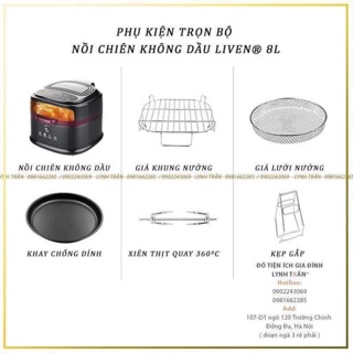 Nồi chiên không dầu Liven 8L
