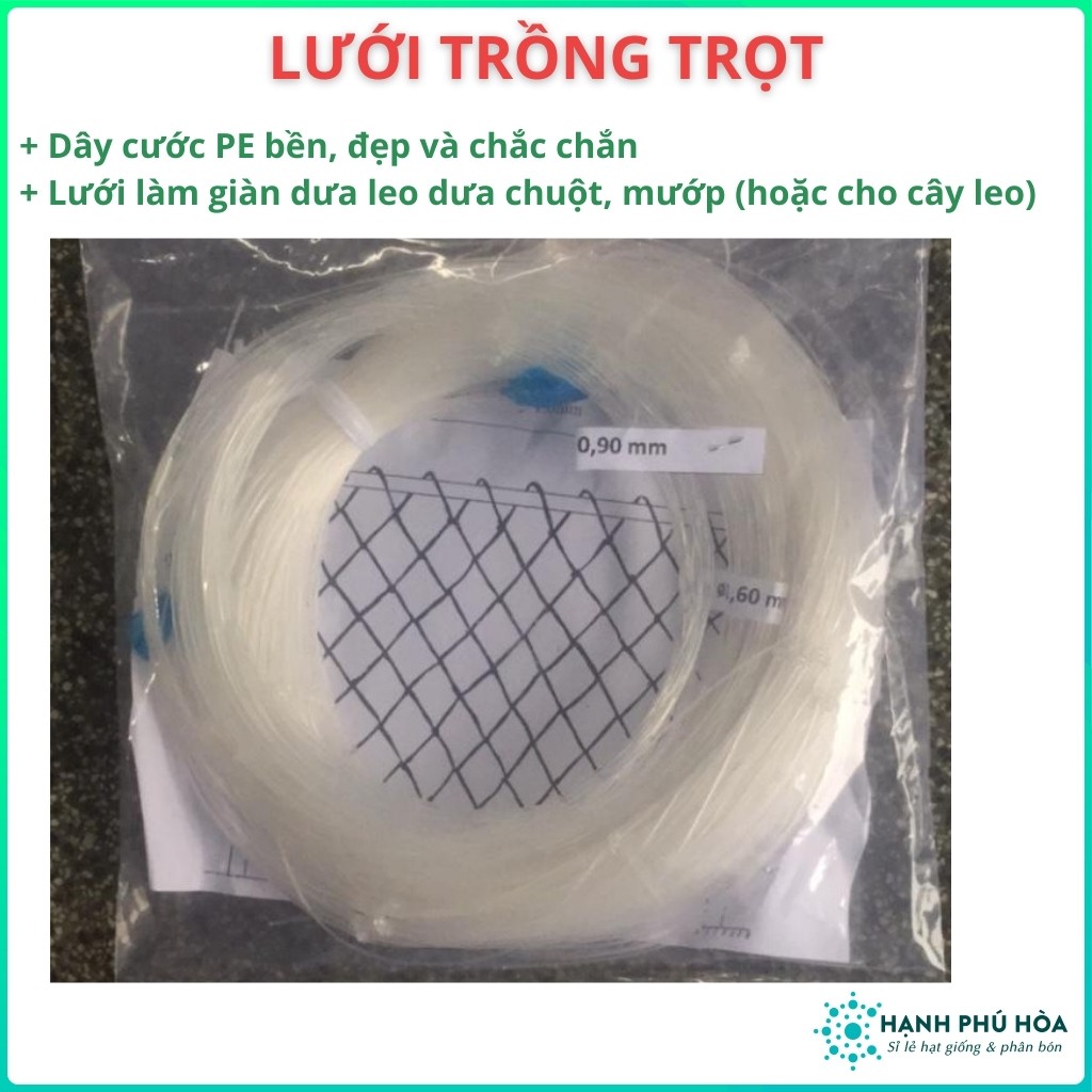 Lưới PE Trồng Trọt-Cuộn Nhỏ-Làm Bằng Nhựa PE- đẹp và chắc chắn-Lưới làm giàn dưa leo dưa chuột, mướp (hoặc cho cây leo)