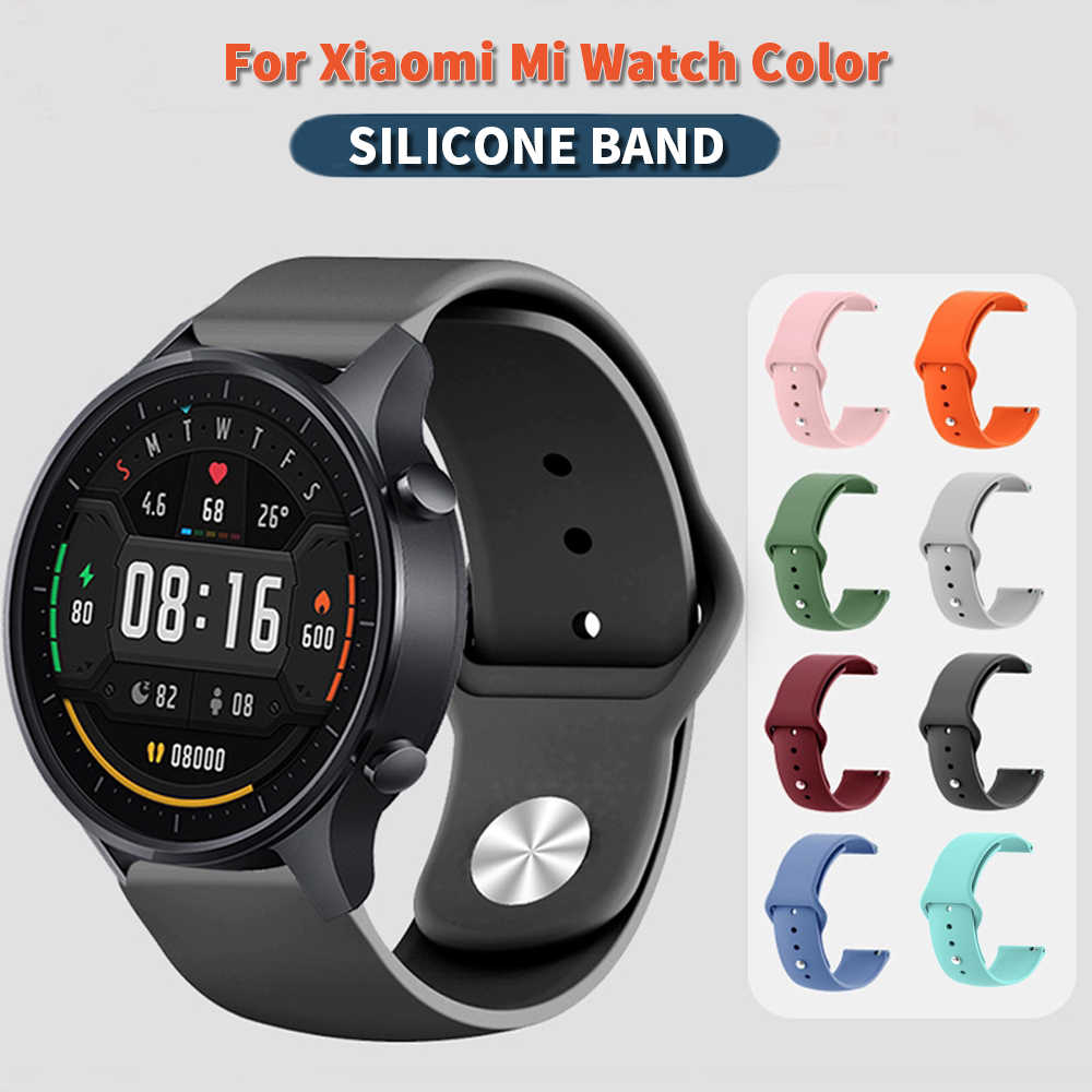 Dây Đeo Đồng Hồ Thay Thế Chất Liệu Silicon Màu Trơn Dành Cho Đồng Hồ Xiaomi Mi Watch Color