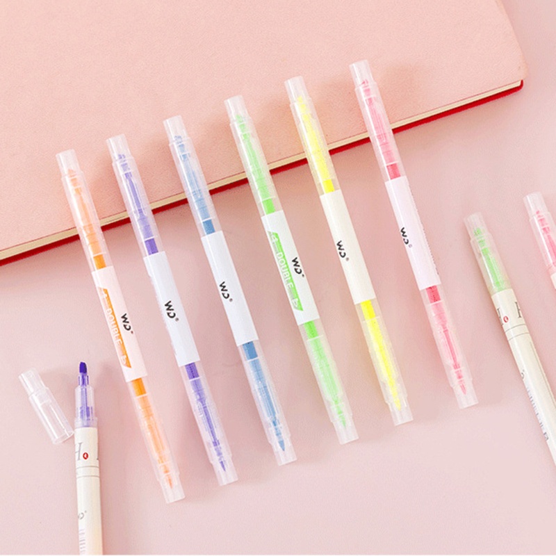 Bút Đánh Dấu Hai Đầu 9 Màu Huỳnh Quang