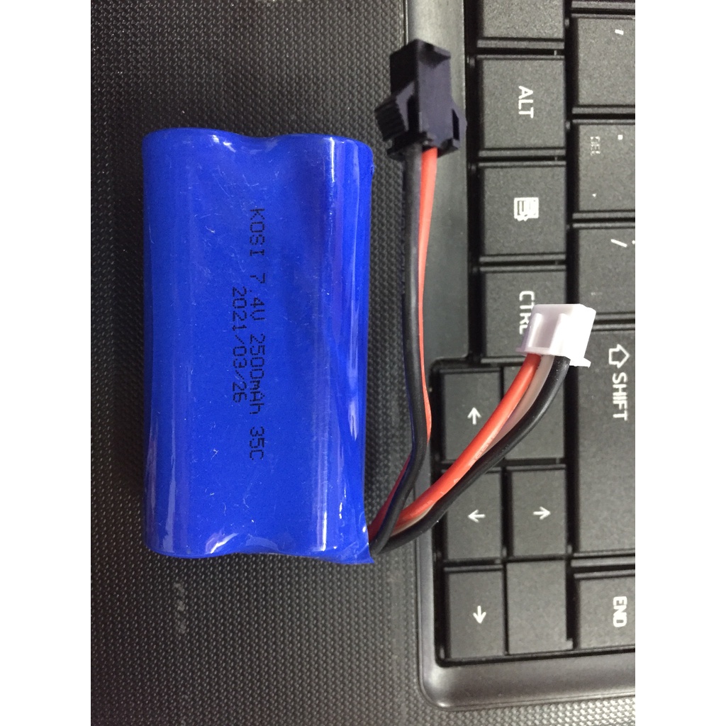 Pin Lion Kosi 2S 7.4V 2500mAh jack T XT60 XT60H dùng cho xe điều khiển, tàu thuyền, cano, pin 7,4v 2500mah Jack SM