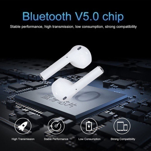 Tai nghe cảm ứng chạm không dây TWS i12 kết nối Bluetooth 5.0