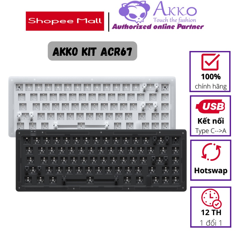 Kit bàn phím cơ AKKO ACR67 (Hotswap / RGB / Foam tiêu âm / Gasket Mount)