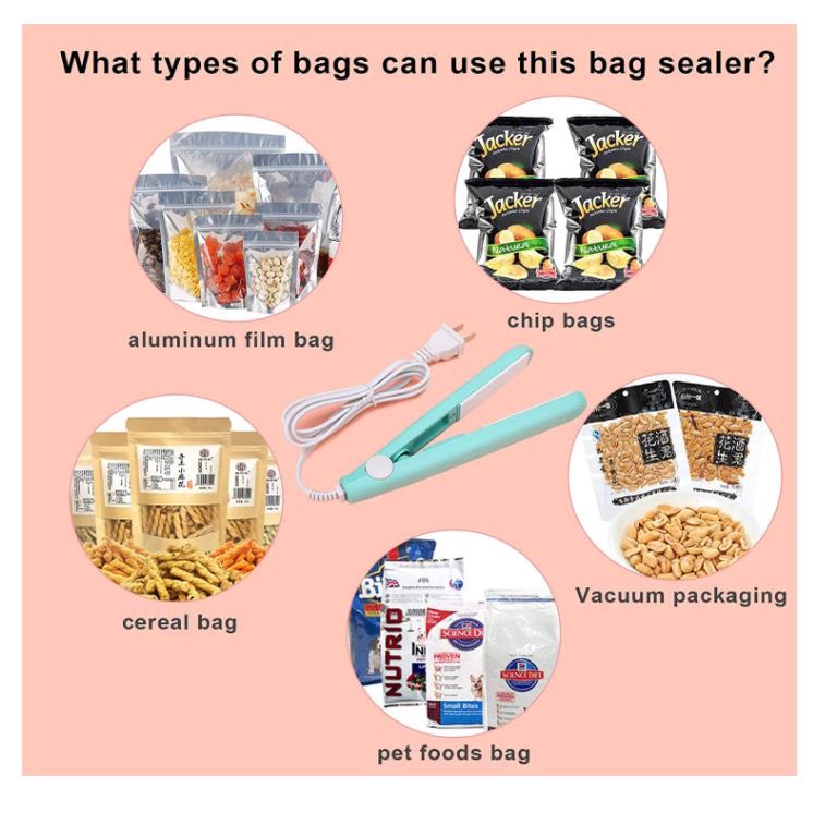 Máy ép, duỗi tóc mini tiện lợi, Máy hàn miệng túi cầm tay tiện dụng