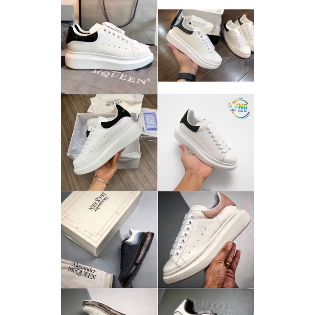 combo (⚡️Hàng cao cấp⚡️Tặng full box⚡️) Giày sneakers M.C nam nữ trắng gót nhung đen tăng chiều cao VIP 11