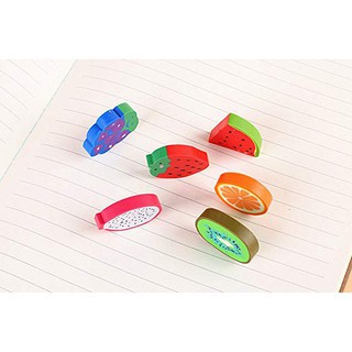 Vỉ 2 cục gôm hình trái cây kute
