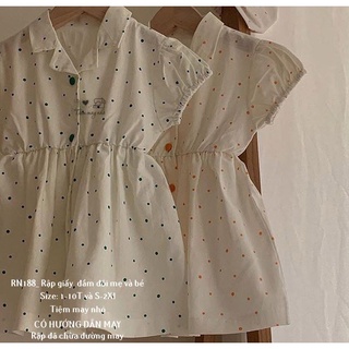 RN188_Rập giấy may đầm đôi mẹ và bé