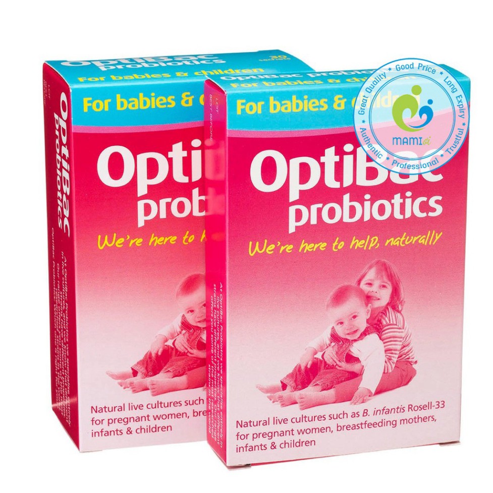 Men vi sinh (30 gói/Giọt 10ml) tăng cường sức khỏe đường ruột cho trẻ nhỏ Optibac Probiotics For Baby & Children, UK